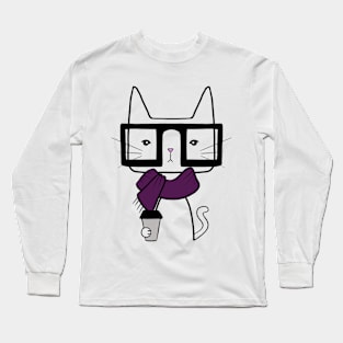 Hipster Cat Long Sleeve T-Shirt